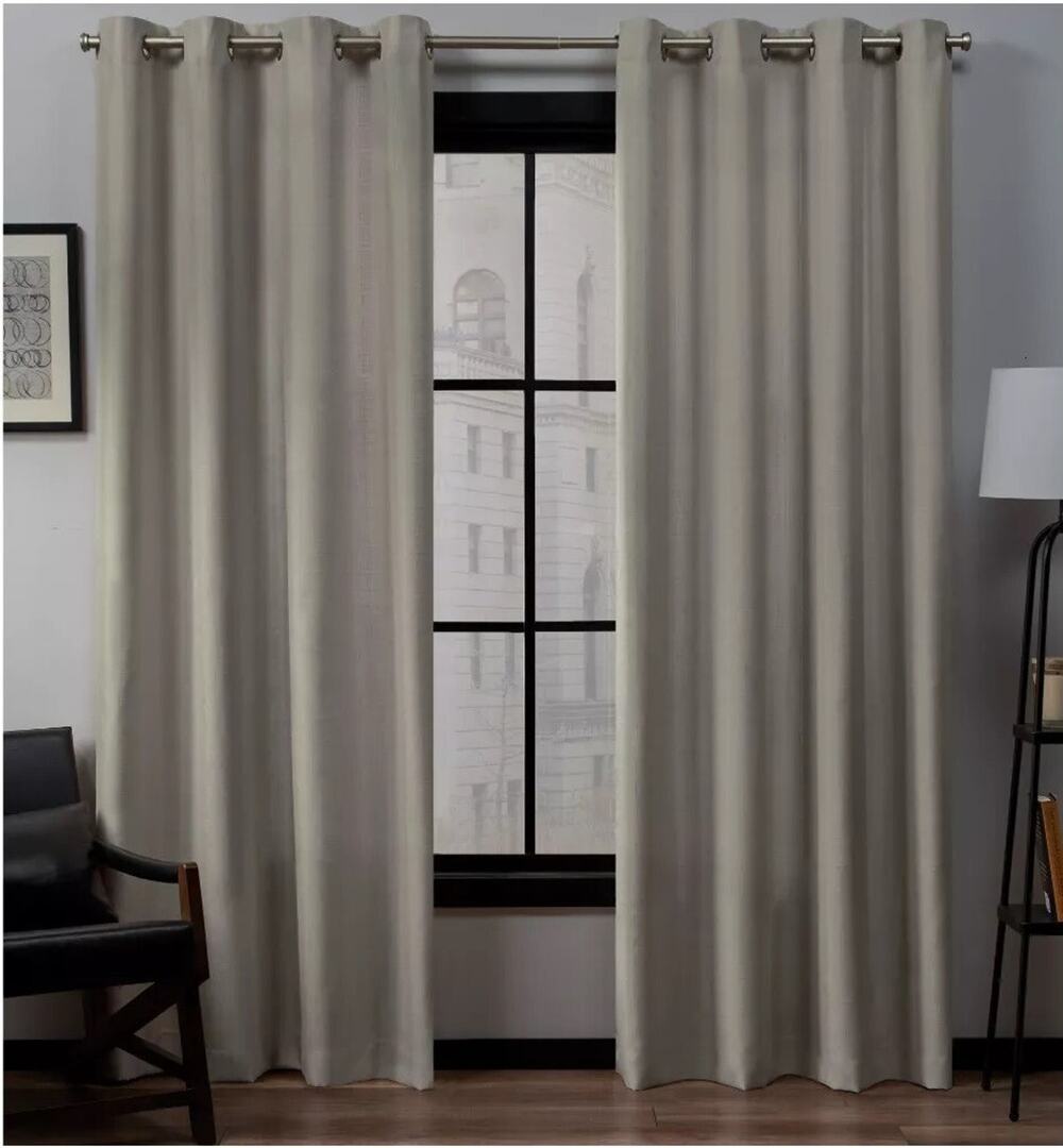 Exclusive Home Loha Linen Grommet Top 54x108" Curtain Panel Linen*#